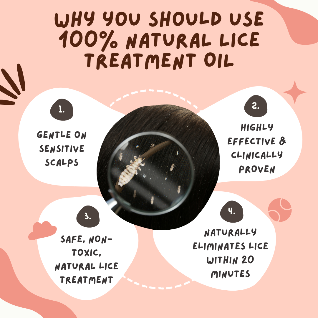 Lice Remover Comb & Hair Oil Set - Natural Herbal Lice Treatment