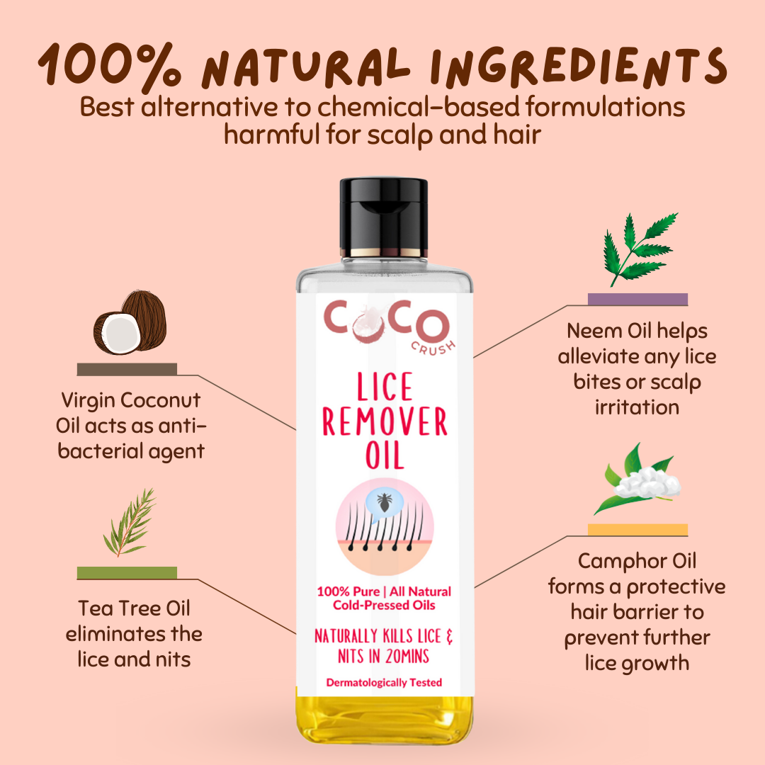 Ayurvedic Anti-Lice Combo: Lice Removal Oil, Shampoo & Comb