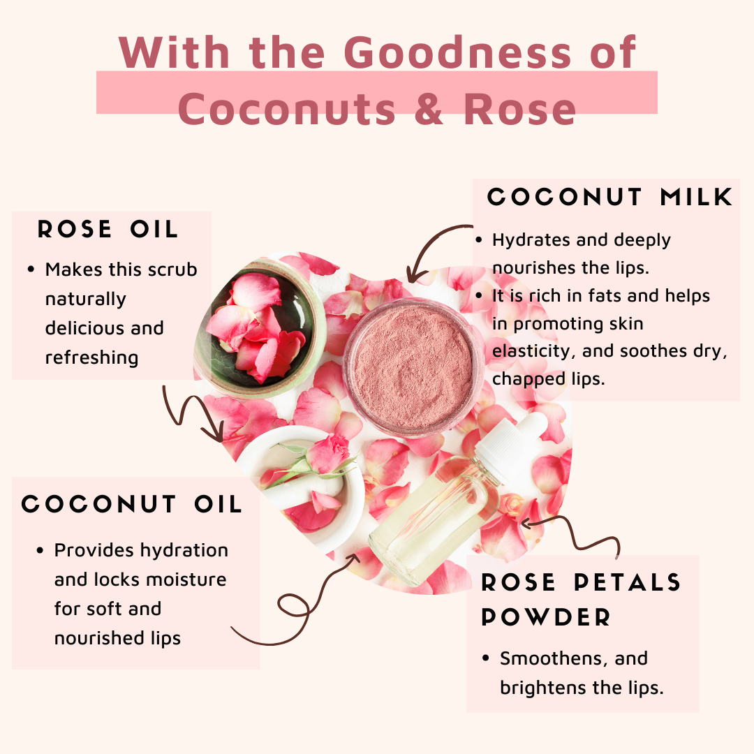 Rose Coconut Lip Scrub