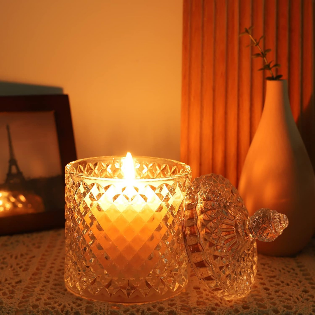 Rose Aromatherapy Crystal Jar Candle