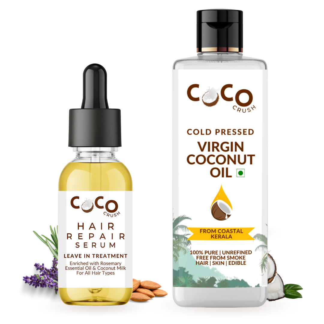Virgin Coconut Oil & Leave-in Hair Repair Treatment Serum