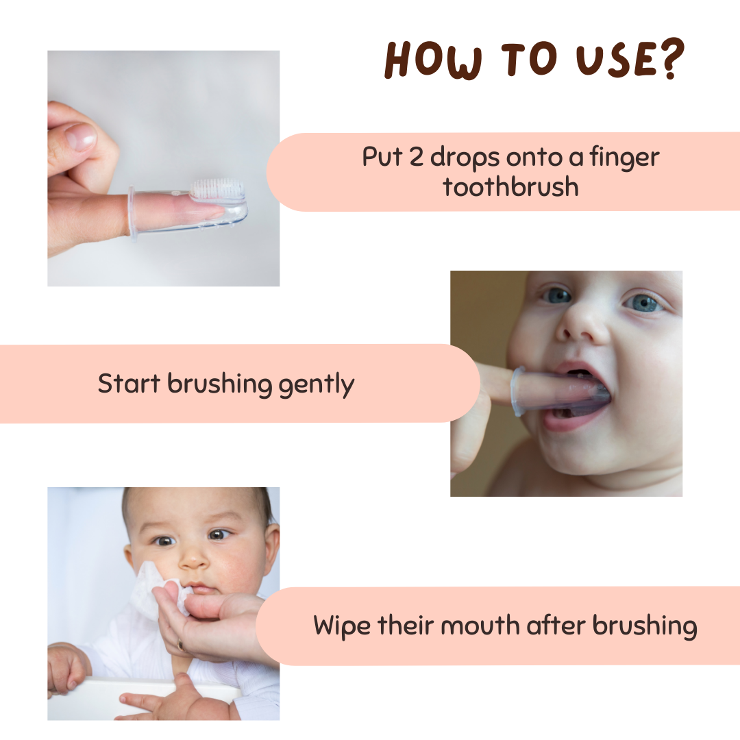 Ayurvedic Liquid Toothpaste & Finger Toothbrush for Babies