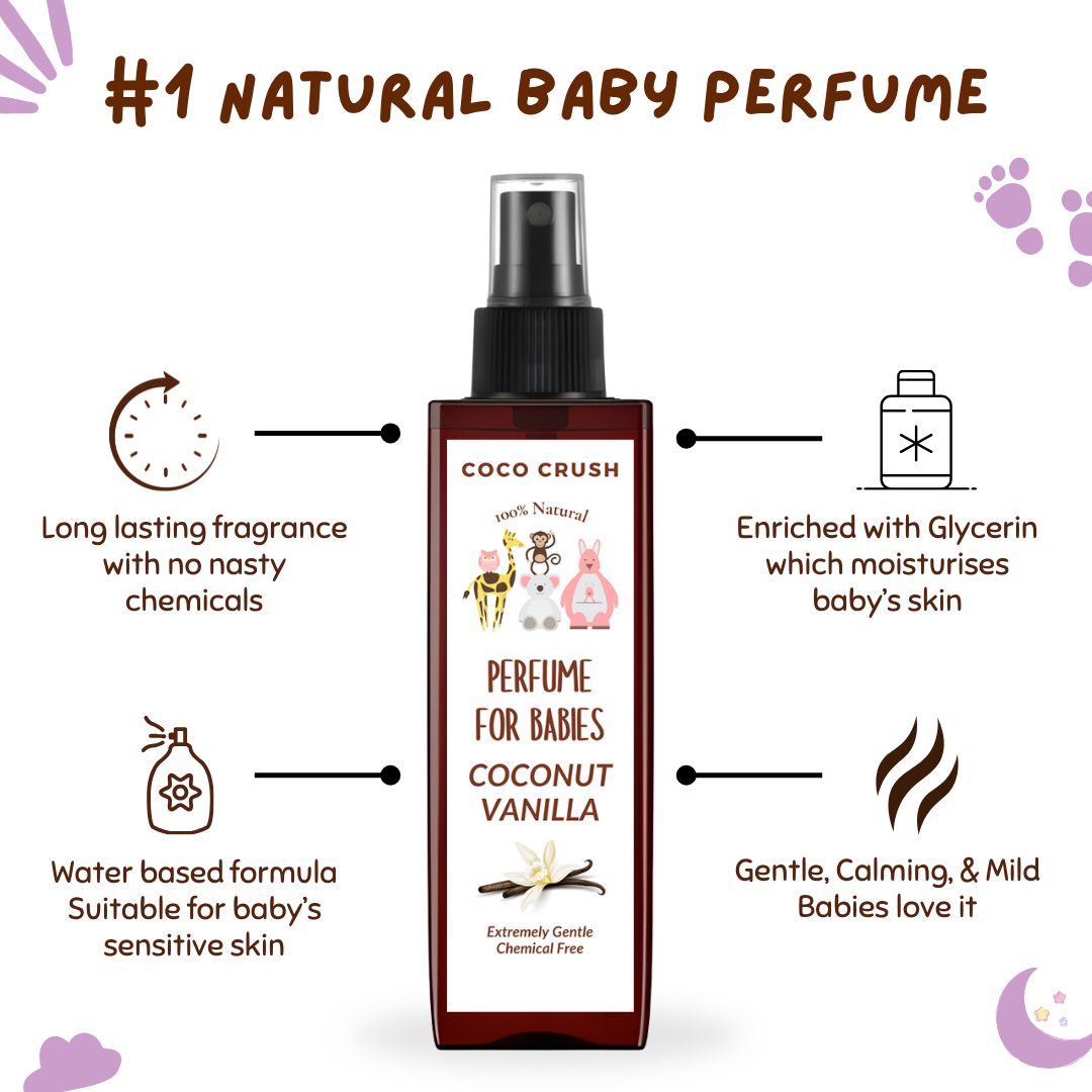 Gentle Baby Perfume Duo: Natural Rose & Lavender, Coconut Vanilla