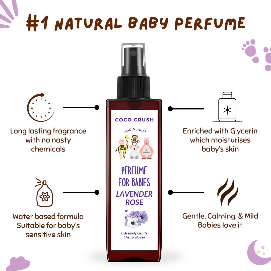 Natural Rose and Lavender Perfume for Babies