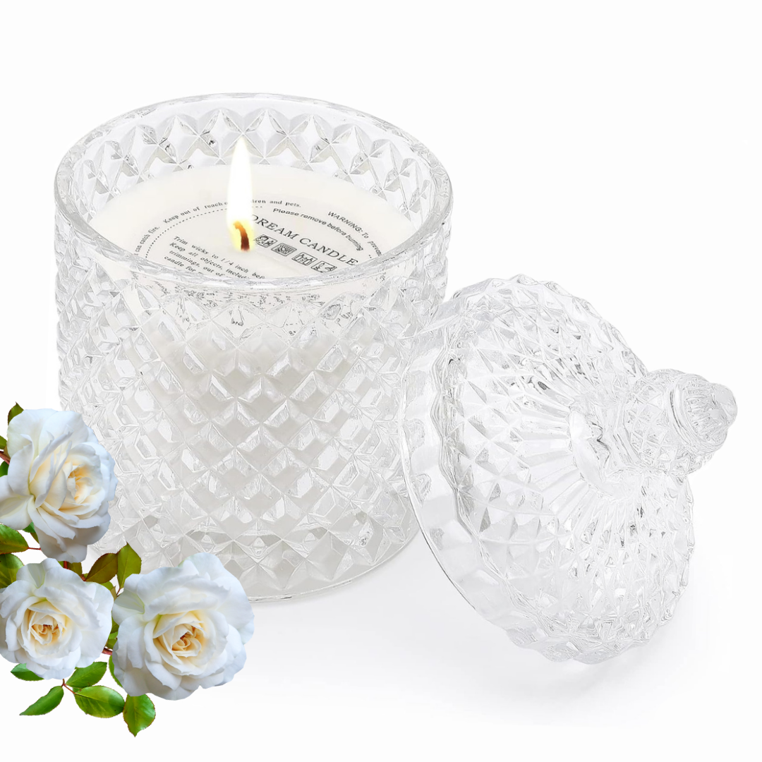 Rose Aromatherapy Crystal Jar Candle