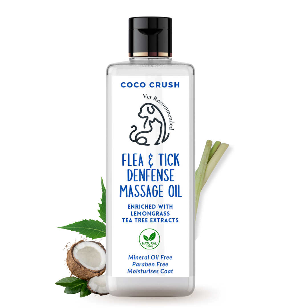 Flea & Tick Defence Massage Oil for Pets, 100% Natural