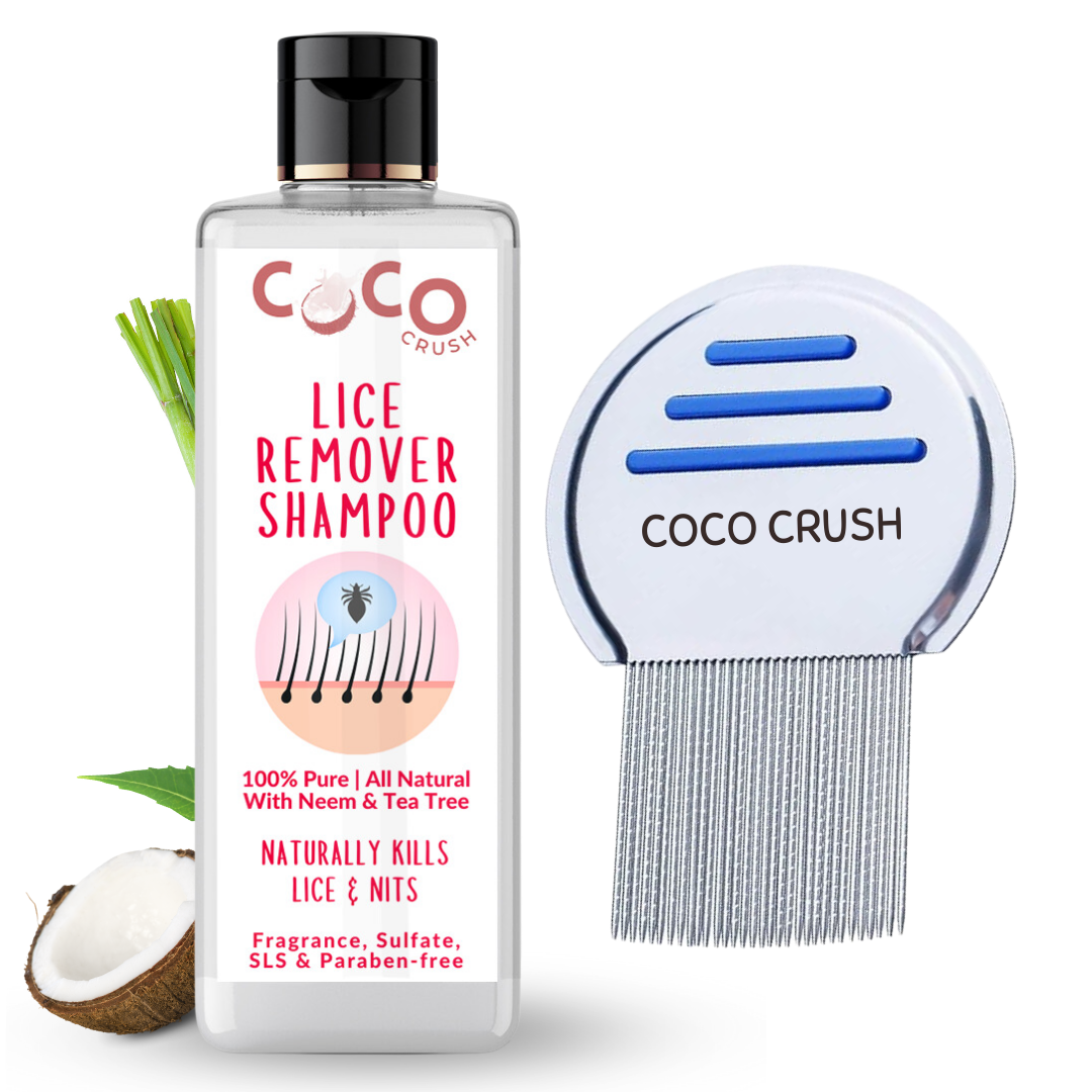 Natural Lice Treatment Combo: Ayurvedic Anti Lice Shampoo & Lice Treatment Comb