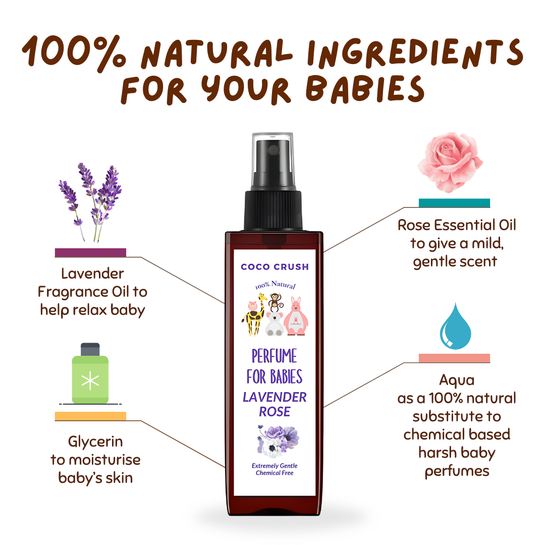 Gentle Baby Perfume Duo: Natural Rose & Lavender, Coconut Vanilla