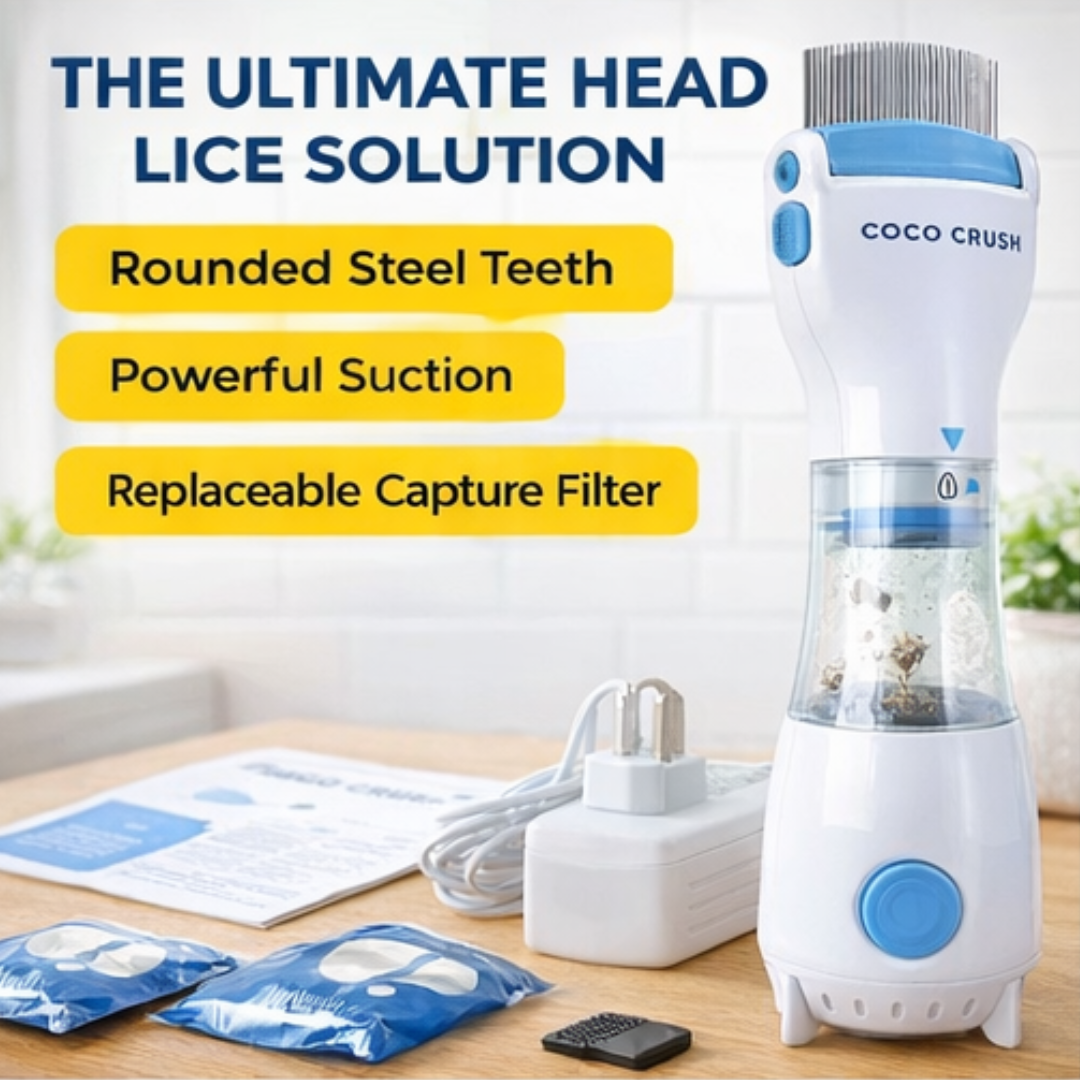 Coco Crush Electric Lice Comb with Suction | Chemical-Free & Reusable