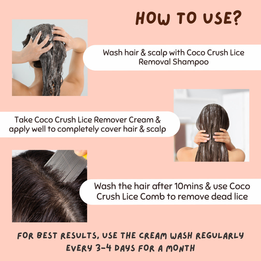 Lice & Nits Cream Wash Hair Conditioner and Fine Comb