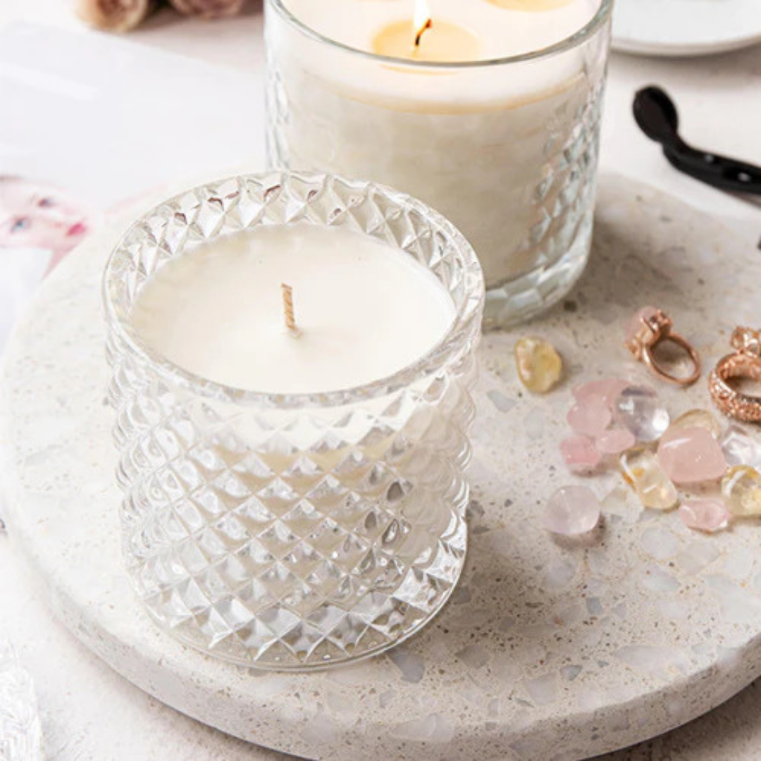 Rose Aromatherapy Crystal Jar Candle