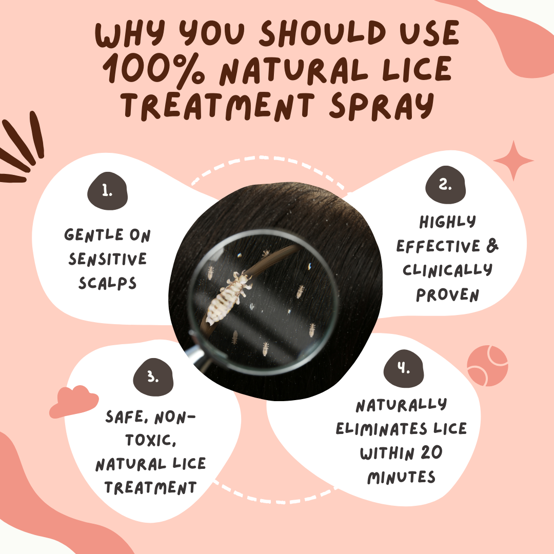 Ayurvedic Lice Treatment Combo: Natural Hair Spray & Lice Removal Comb Set