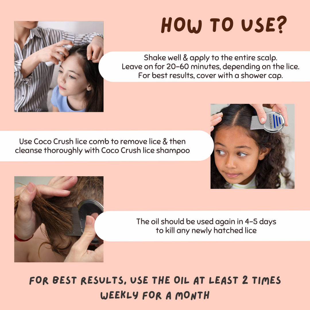 Lice Remover Comb & Hair Oil Set - Natural Herbal Lice Treatment