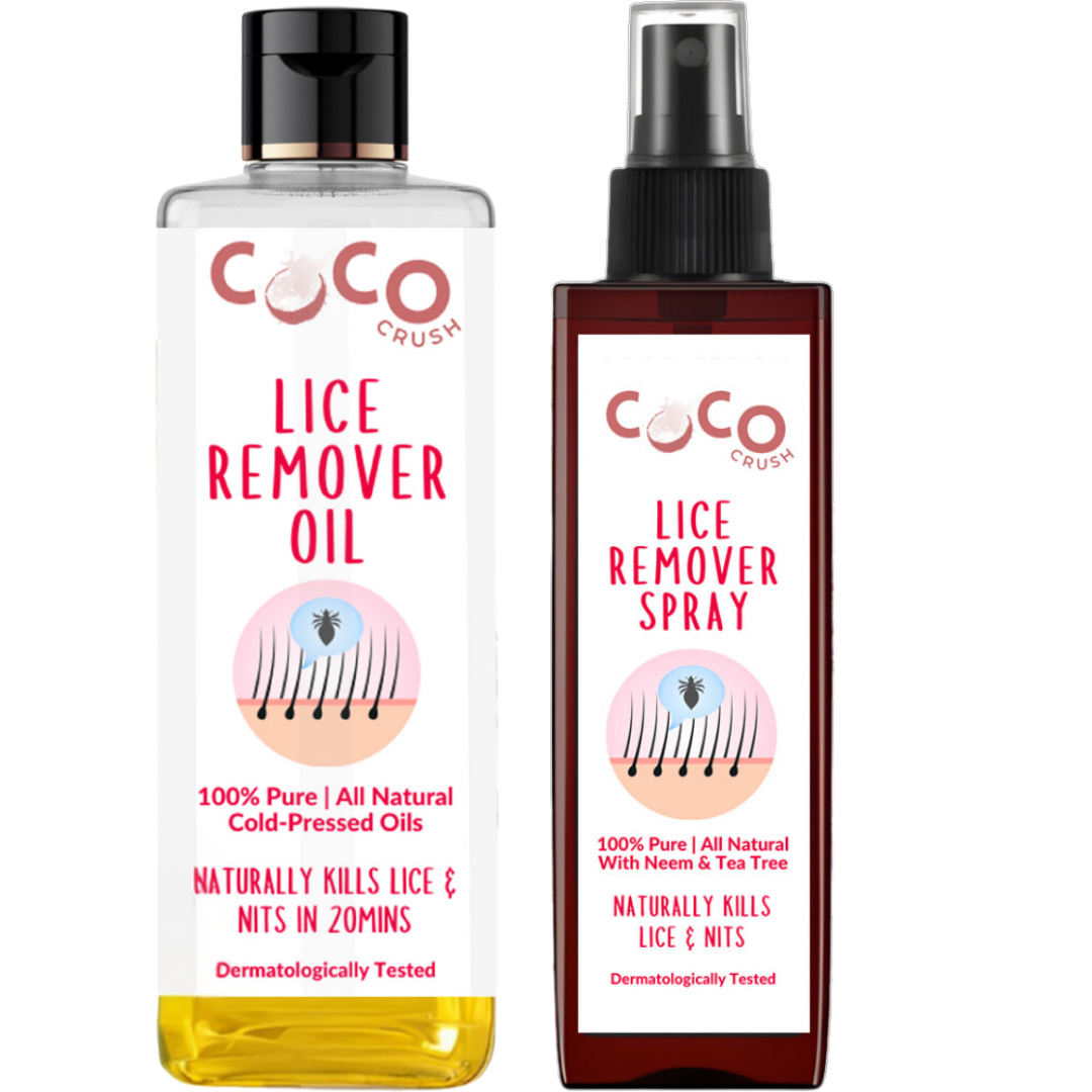 Ayurvedic Anti-Lice Duo: Oil & Hair Spray - Natural Herbal Lice Treatment
