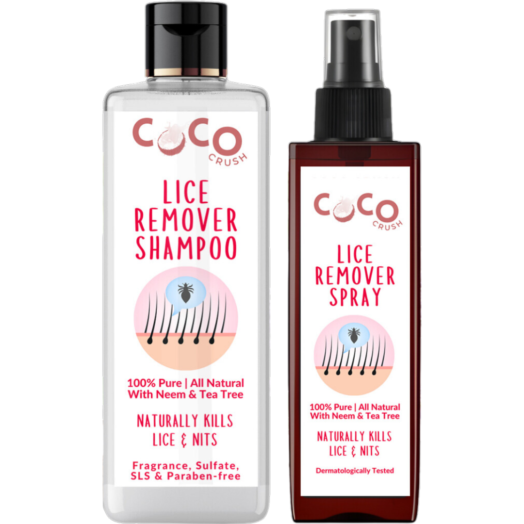 Ayurvedic Anti-Lice Combo: Shampoo & Hair Spray - Natural Herbal Lice Treatment