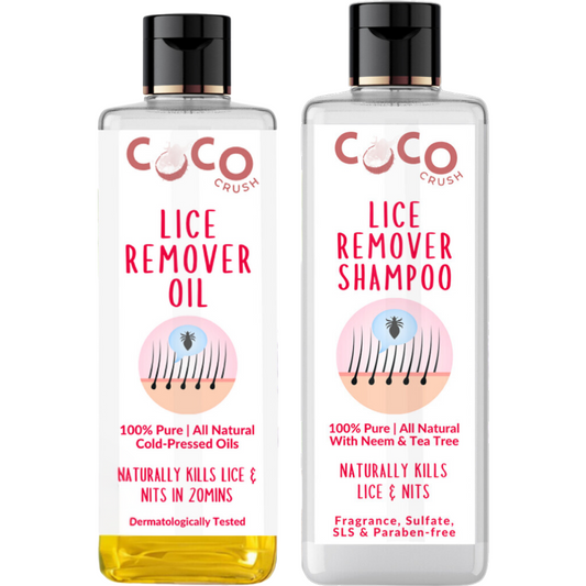 Ayurvedic Anti-Lice Combo: Oil & Shampoo - Natural Herbal Lice Treatment