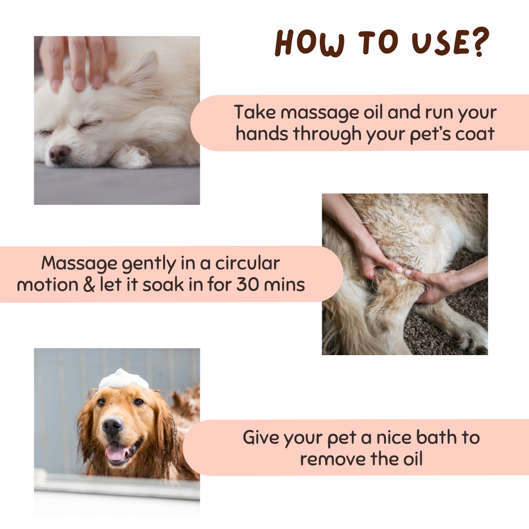 Flea & Tick Defence Massage Oil for Pets, 100% Natural
