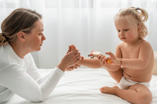 Baby oiling for soft skin