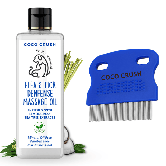 Natural Tick Flea Oil & Fine Teeth Coat Comb