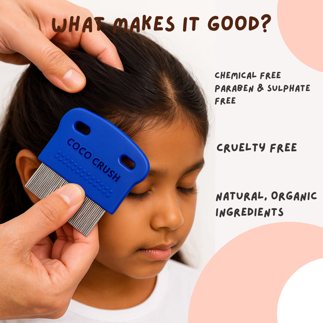 Natural Lice Treatment Combo: Ayurvedic Anti Lice Shampoo & Fine Comb