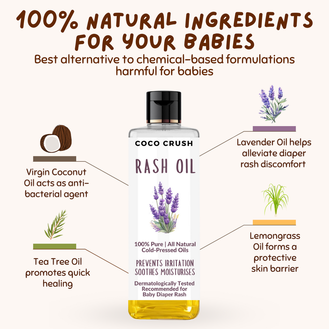Coco Crush Cold Pressed Coconut, Sesame & Mustard Baby Massage Oil Combo
