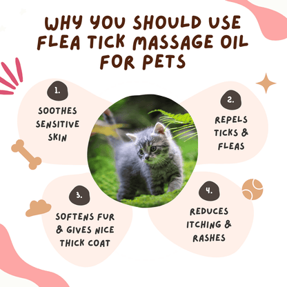Natural Tick Flea Oil & Fine Teeth Coat Comb
