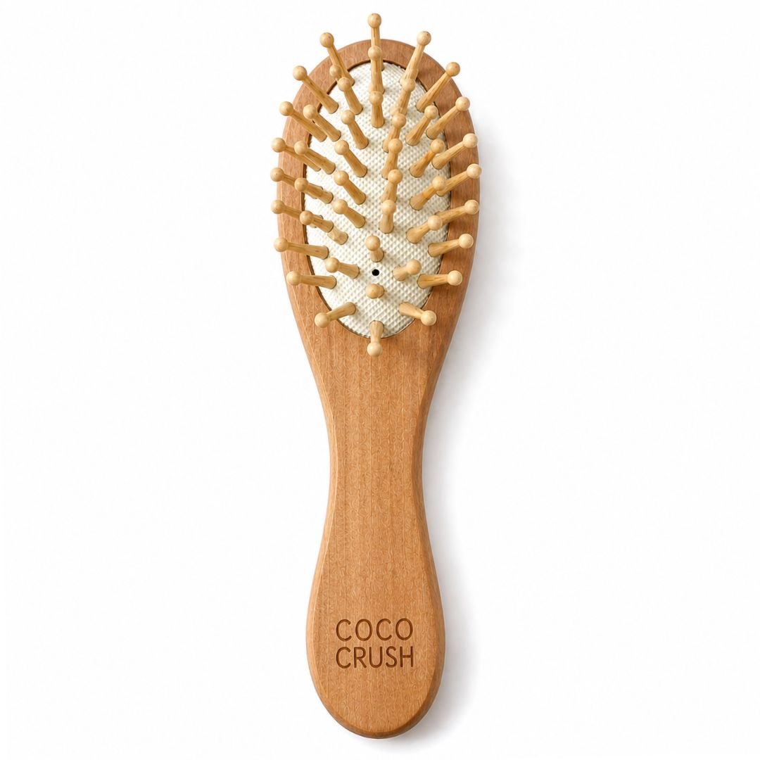 Natural Bamboo Neem Wood Hair Brush for Babies, Kids