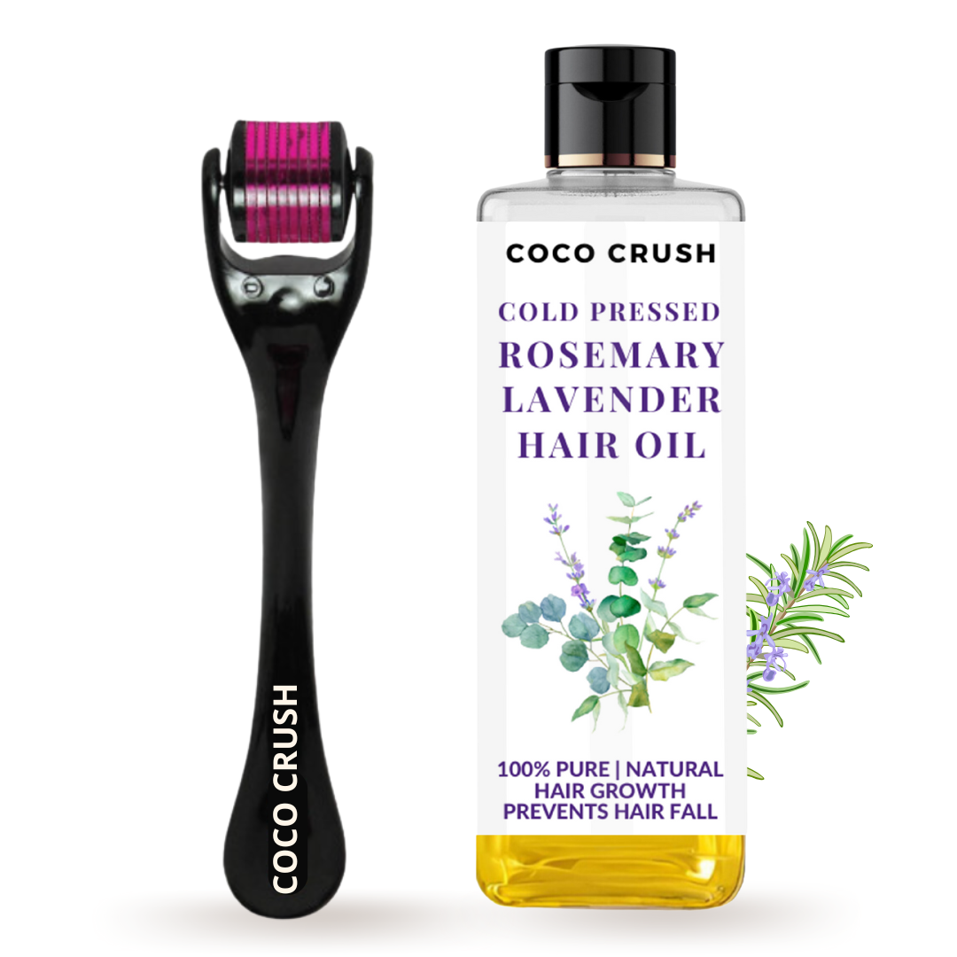 Rosemary Lavender Hair Growth Oil & Derma Roller Combo