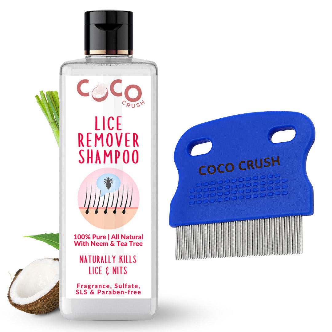 Natural Lice Treatment Combo: Ayurvedic Anti Lice Shampoo & Fine Comb
