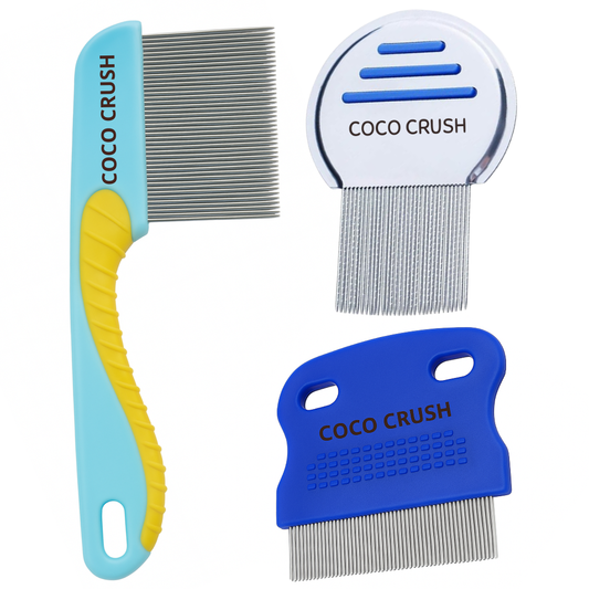 Dandruff, Lice, Nits, Eggs Removal Hair Combs Set, Stainless Steel