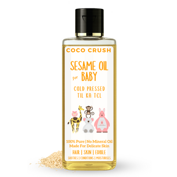 Coco Crush Almond, Coconut, Sesame & Mustard, Pure & Organic Baby Oil Combo