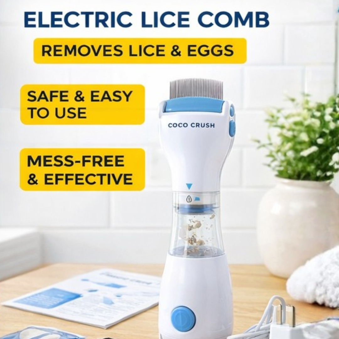 Coco Crush Electric Lice Comb with Suction | Chemical-Free & Reusable