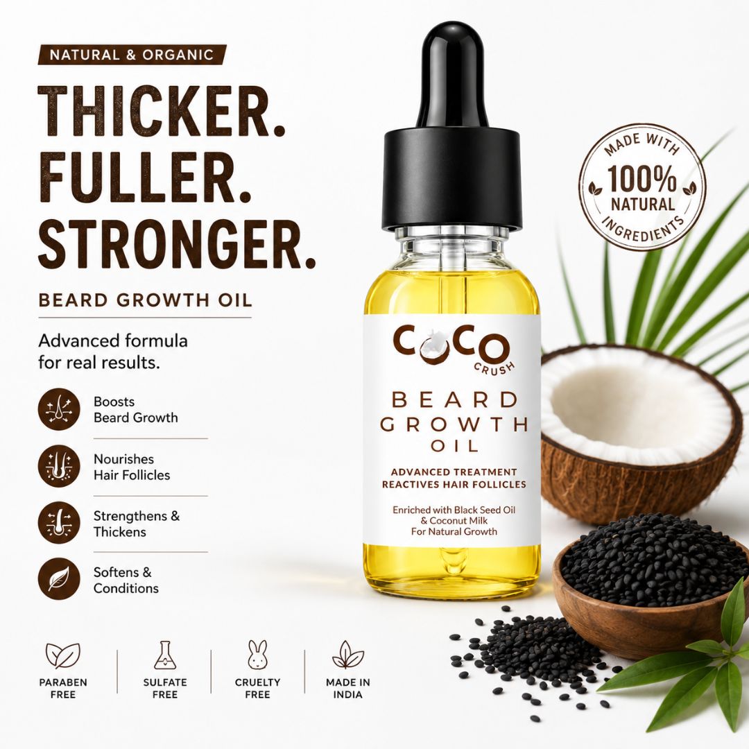Men Beard Growth Oil for Thick Beard Growth & Patchy Beard Care