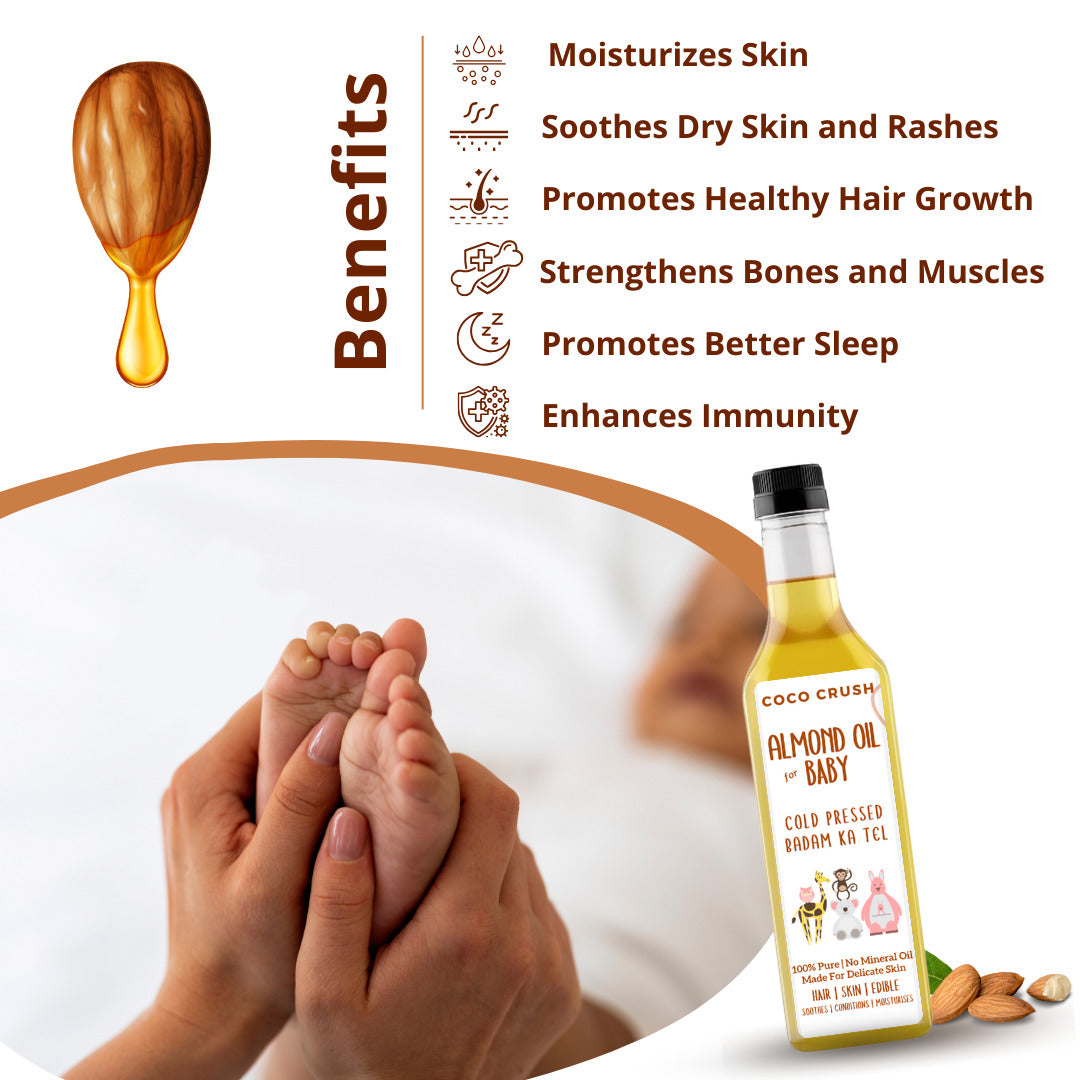 Cold Pressed Almond Oil for Babies, Badam ka Tel
