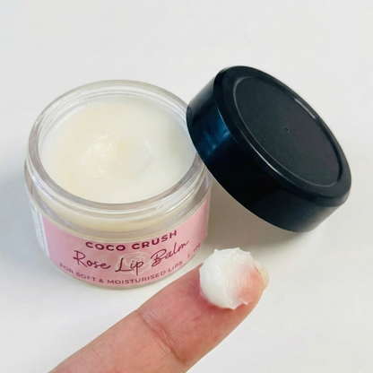 Rose Coconut Lip Balm, 100% Natural
