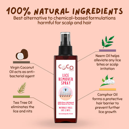 Lice & Nits Treatment Hair Spray & Long Handle Comb
