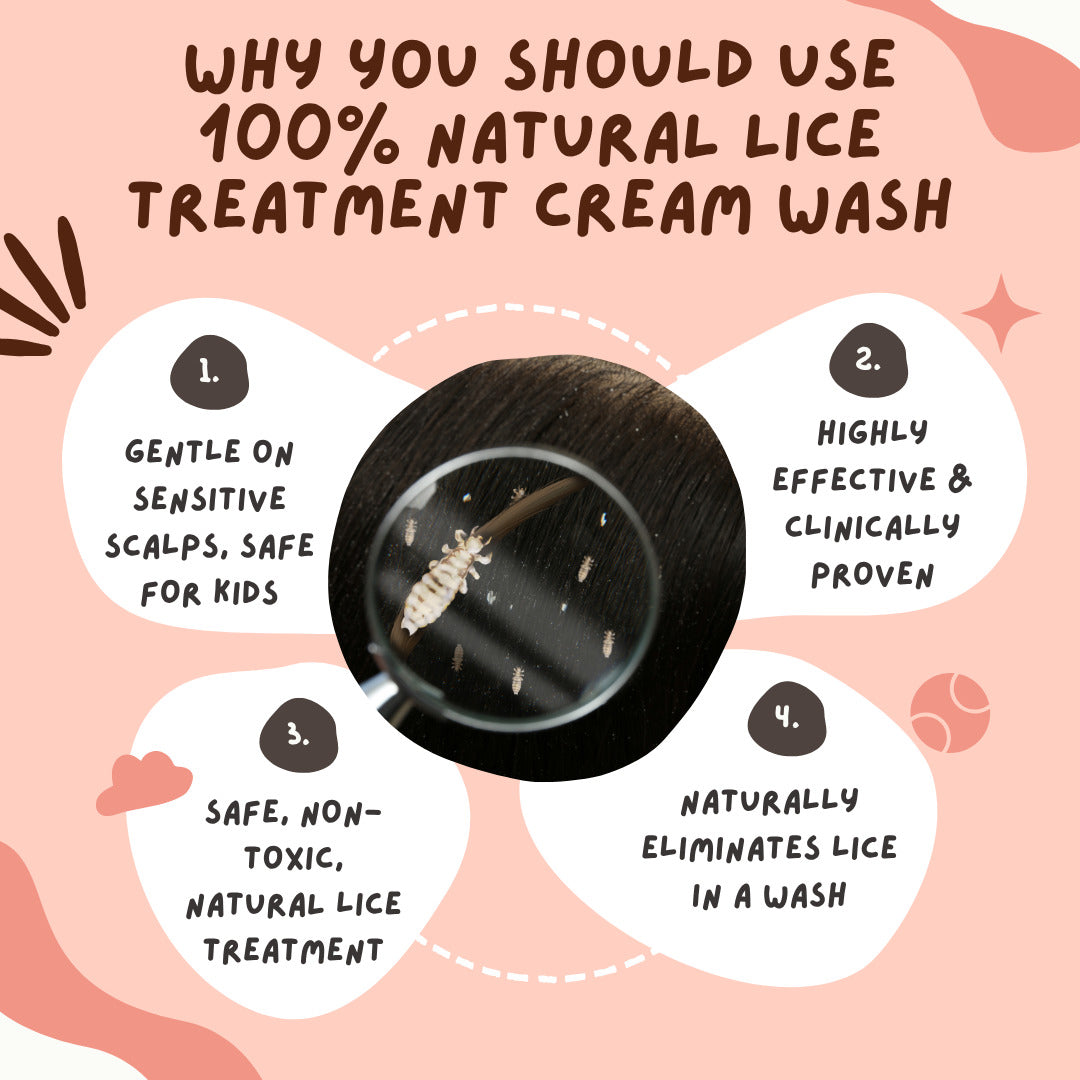Lice  & Nits Cream Wash Hair Conditioner and Long Handle Comb