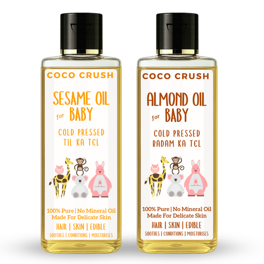 Cold Pressed Almond and Sesame Oil Combo for Babies