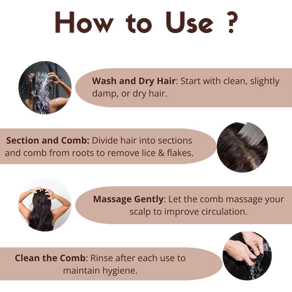 Lice & Nits Removal Stainless Steel Comb