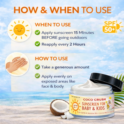 Baby & Kids Mineral Sunscreen SPF 50+ for Sensitive Skin