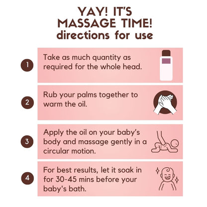 Cold Pressed Baby Massage Oil With Calendula, Almond for Soft Skin