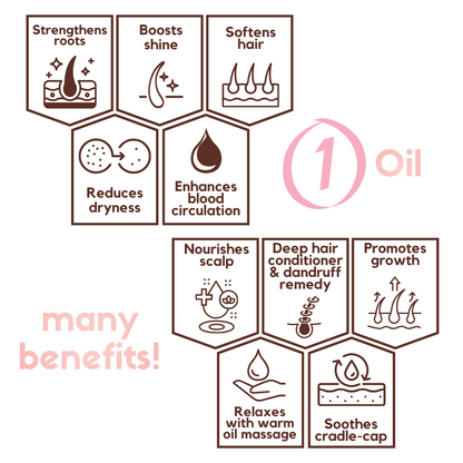 Baby Hair Oil - Pure & Cold Pressed