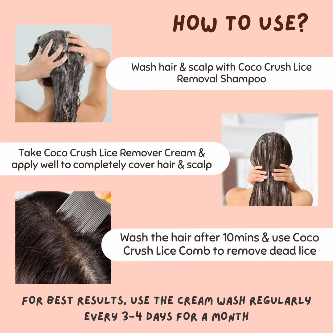 Lice Cream Wash Conditioner and Lice Comb Combo
