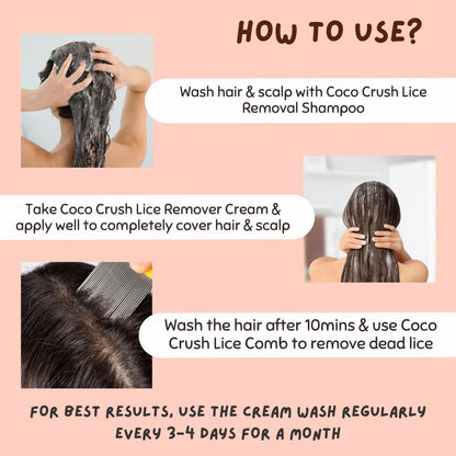 Lice Cream Wash Conditioner and Lice Comb Combo