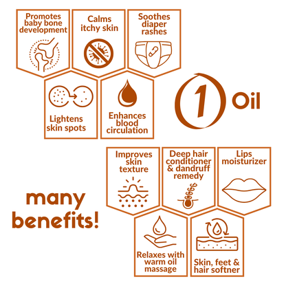 Cold Pressed Almond and Sesame Oil Combo for Babies