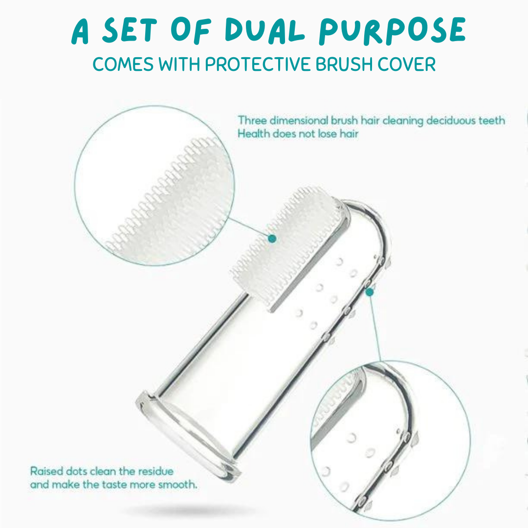 Vanilla Muffin Toothpaste for Pets & Finger Toothbrush Combo