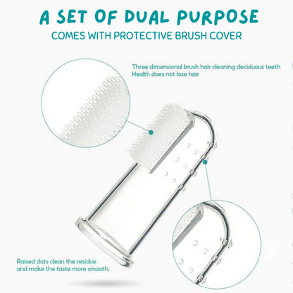 Vanilla Muffin Toothpaste for Pets & Finger Toothbrush Combo