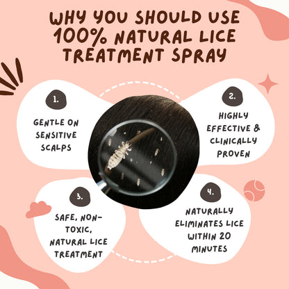 Lice & Nits Treatment Hair Spray & Long Handle Comb