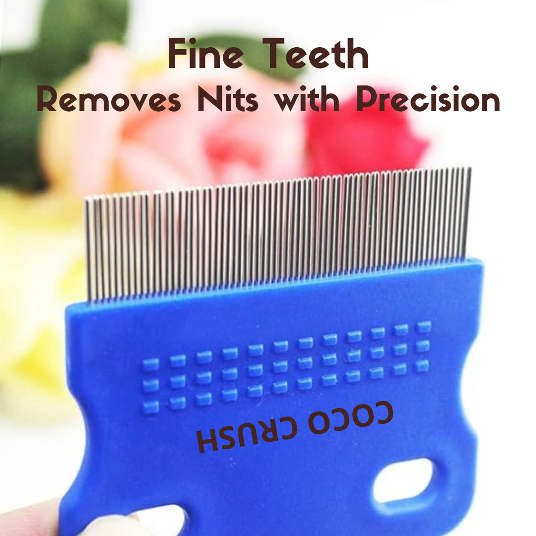 Dandruff, Lice, Nits, Eggs Removal Hair Combs Set, Stainless Steel