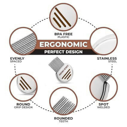 Lice & Nits Removal Stainless Steel Comb